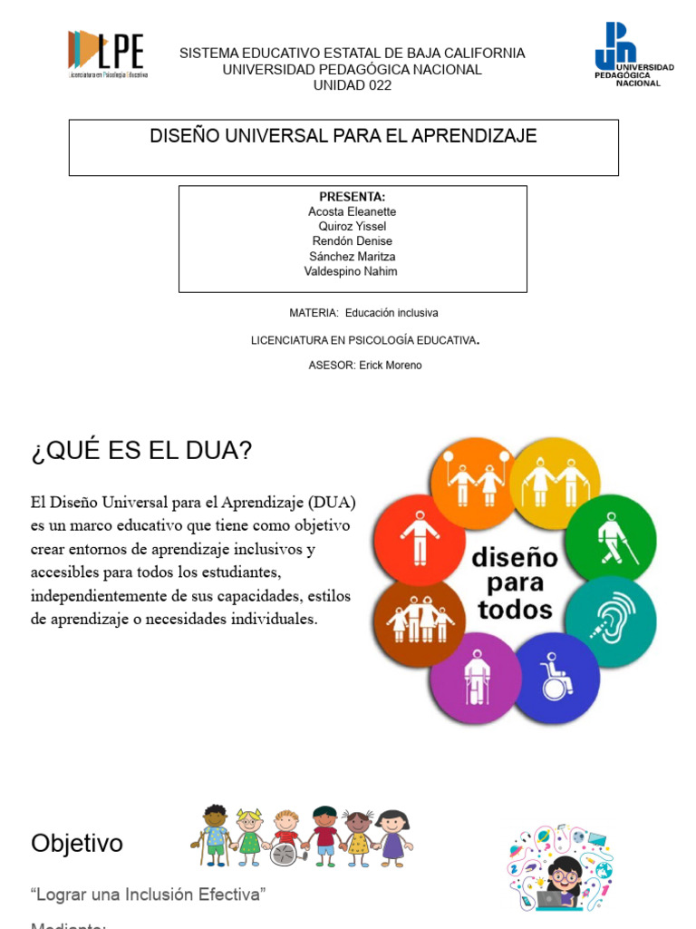 Principios del DUA en Educación Inclusiva | PDF | Aprendizaje | Enseñando