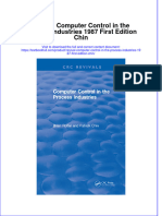 Textbook Revival Computer Control in The Process Industries 1987 First Edition Chin Ebook All Chapter PDF