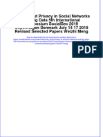 PDF Security and Privacy in Social Networks and Big Data 5Th International Symposium Socialsec 2019 Copenhagen Denmark July 14 17 2019 Revised Selected Papers Weizhi Meng Ebook Full Chapter