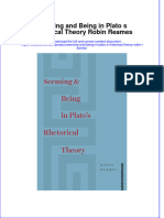Textbook Seeming and Being in Plato S Rhetorical Theory Robin Reames Ebook All Chapter PDF