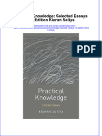 Textbook Practical Knowledge Selected Essays 1St Edition Kieran Setiya Ebook All Chapter PDF