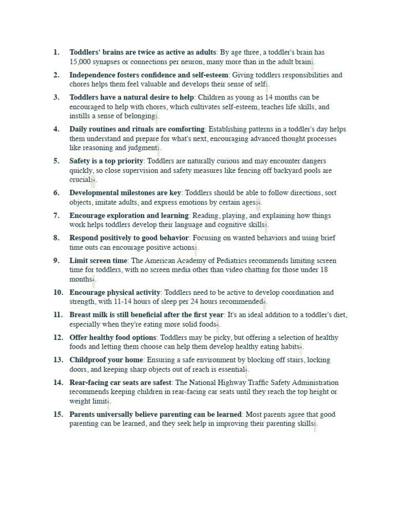 DID YOU KNOW FACTS ABOUT TODDLERS visual data 2