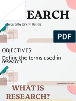 Key Terms in Research