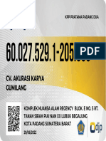 3. NPWP CV AKURASI KARYA GUMILANG