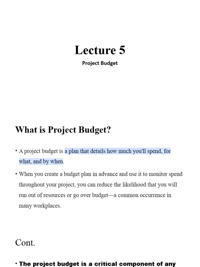 Project Budget Essentials | PDF | Budget | Expense
