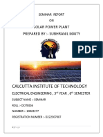 Solar Power Plant Report 1