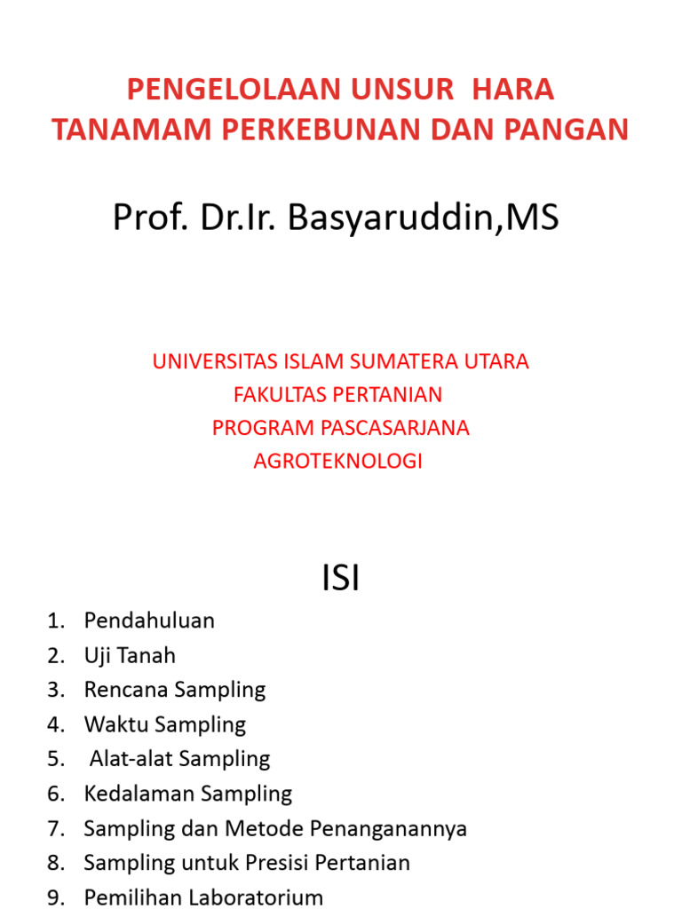 Panduan Sampling Tanah untuk Pertanian | PDF