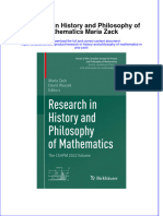Full Chapter Research in History and Philosophy of Mathematics Maria Zack PDF