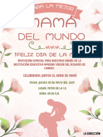 Tarjeta de Invitación Por El Dia de La Madre - I.E. 8050 Virgen Del Rosario Canraz