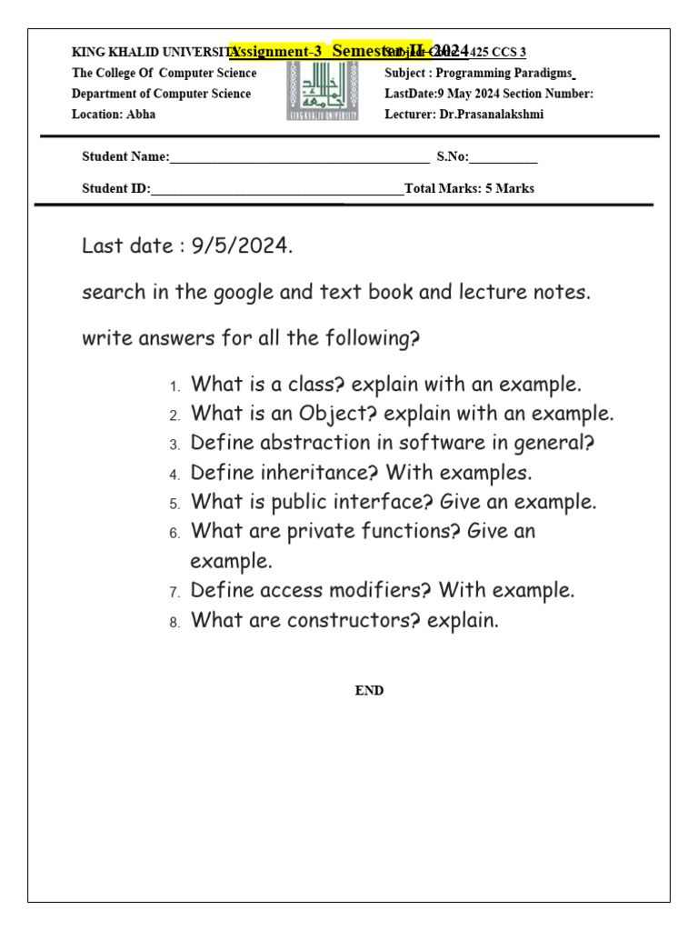 Programming Paradigms Assignment Guide | PDF