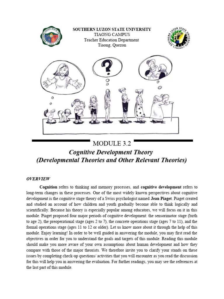 Piaget's Cognitive Development Stages | PDF | Schema (Psychology ...