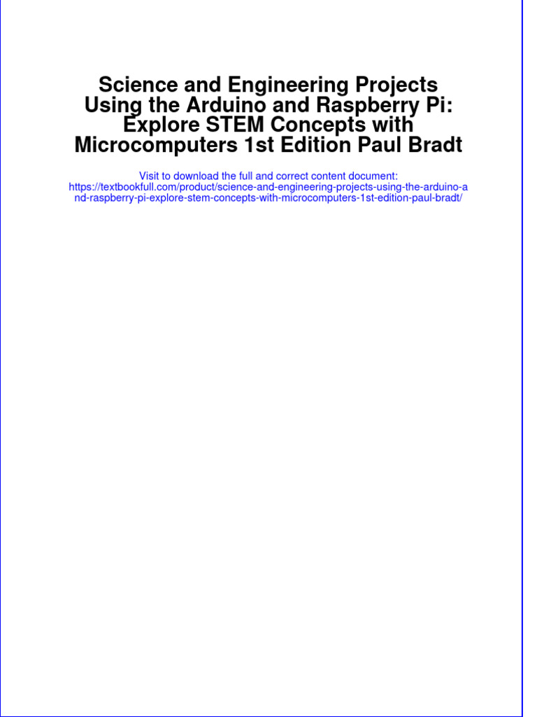 Science and Engineering Projects Using The Arduino and Raspberry Pi ...
