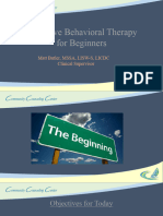 Cognitive Behavioral Therapy For Beginners Final Without Notes