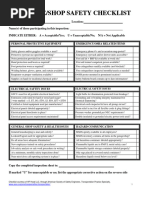Industrial Safety Walk Checklist | PDF | Personal Protective Equipment ...