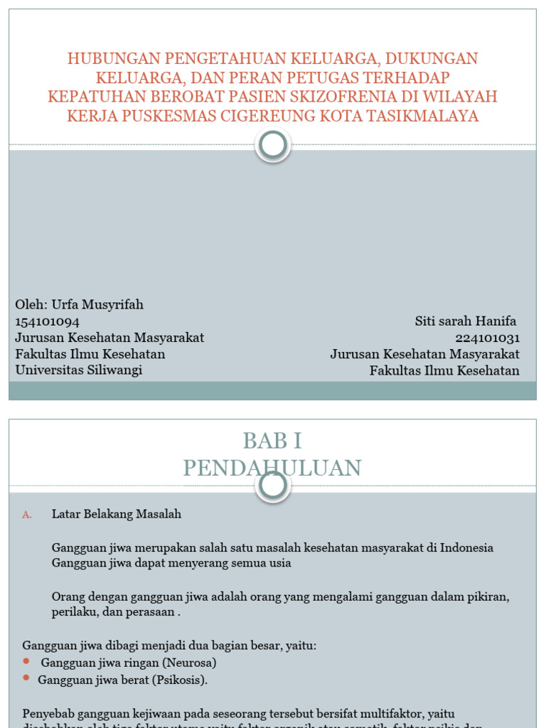 Hubungan Keluarga dan Petugas pada Skizofrenia | PDF | Pengembangan Diri
