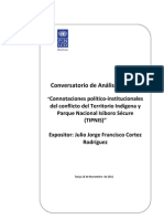 Connotaciones político-institucionales del conflicto del TIPNIS Jorge Cortez