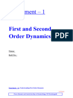 Ex1 - First and Second Order Dynamics