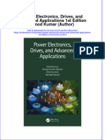 Download pdf Power Electronics Drives And Advanced Applications 1St Edition Vinod Kumar Author ebook full chapter 