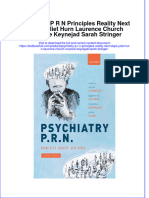 Psychiatry P R N Principles Reality Next Steps Juliet Hurn Laurence Church Roxanne Keynejad Sarah Stringer