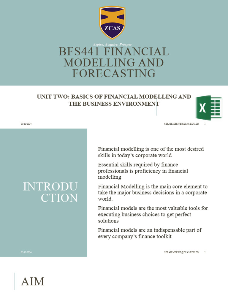 Basics Of Financial Modelling