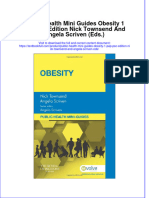 Full Chapter Public Health Mini Guides Obesity 1 Pap PSC Edition Nick Townsend and Angela Scriven Eds PDF
