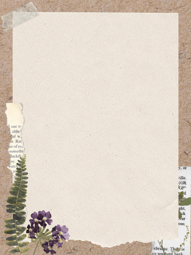 Brown Paper Vintage Torn Paper Frame A4 Scrapbook | PDF