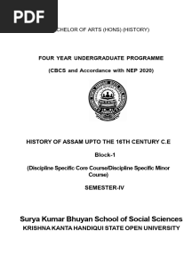 History of Assam Till 16th Century