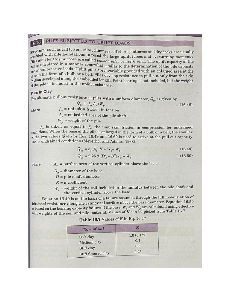 Pull Out Test Procedure for Piles | PDF