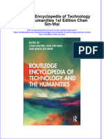 Full Chapter Routledge Encyclopedia of Technology and The Humanities 1St Edition Chan Sin Wai PDF