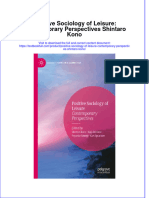 Download full chapter Positive Sociology Of Leisure Contemporary Perspectives Shintaro Kono pdf docx