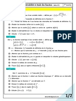 Derivation Et Etude Des Fonctions Exercices Non Corriges 3 4