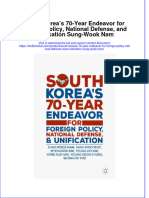 Textbook South Koreas 70 Year Endeavor For Foreign Policy National Defense and Unification Sung Wook Nam Ebook All Chapter PDF