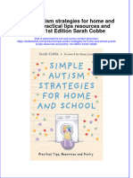 PDF Simple Autism Strategies For Home and School Practical Tips Resources and Poetry 1St Edition Sarah Cobbe Ebook Full Chapter
