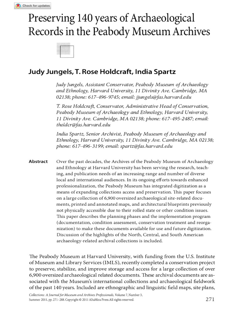 Preserving 140 Years of Archaeological R | PDF | Archive | Archaeology