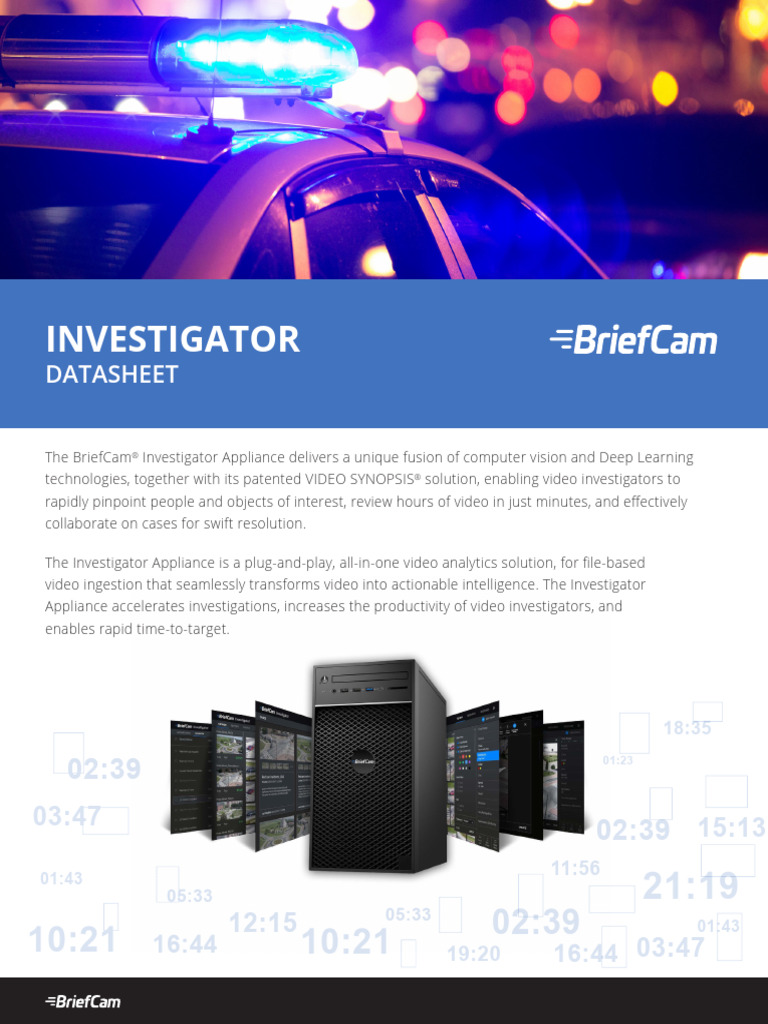 BriefCam - Datasheet - Investigator - (May 30) R | PDF | Frame Rate ...