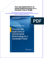 PDF Principles and Applications of Environmental Biotechnology For A Sustainable Future Singh 2 Ebook Full Chapter