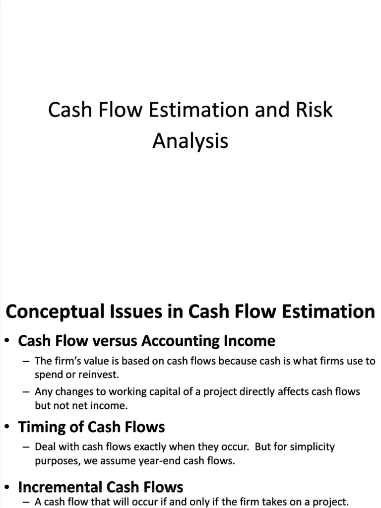 Pdf cash flow estimation and risk analysis compress pdf