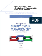 Download pdf Principles Of Supply Chain Management A Balanced Approach 5Th Edition Joel D Wisner ebook full chapter 