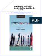 Download textbook Sports Marketing A Strategic Perspective 5Th Edition Matthew D Shank ebook all chapter pdf 