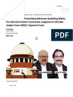 Judicial Service - Prescribing Minimum Qualifying Marks For Interview Doesn't Contravene Judgment in All India Judges Case (2002) - Supreme Court