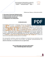 Comunicado - SNTE - 28 de Julio 2022