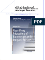 Download textbook Quantifying Interactions Of Biomolecules With Inorganic Surfaces 1St Edition Abhijeet Patra Auth ebook all chapter pdf 
