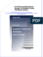 Download textbook Quantum Enhanced Nonlinear Spectroscopy 1St Edition Frank Schlawin Auth ebook all chapter pdf 