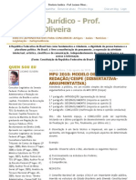 Diretório Jurídico - Prof. Luciano Oliveira_ MPU 2010_ MODELO DE REDAÇÃO_CESPE _(DISSERTATIVA-ARGUMENTATIVA_)