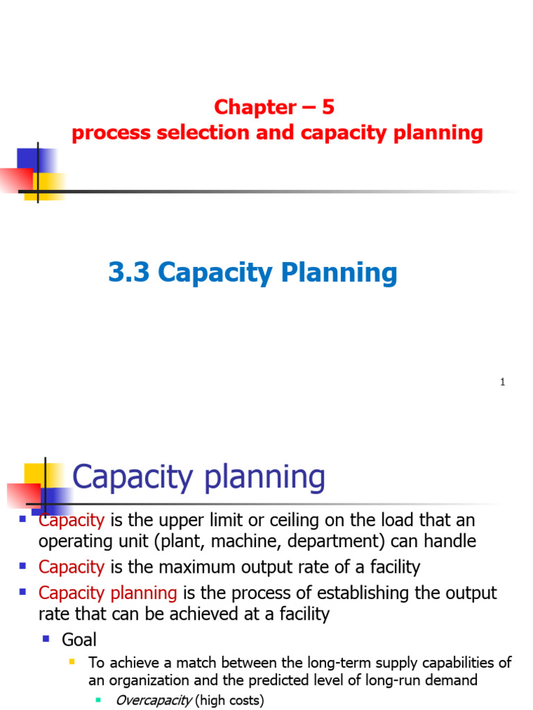 Capacity Planning and Utilization Strategies | PDF | Capacity ...
