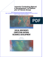 PDF Social Movements Contesting Natural Resource Development 1St Edition Taylor Francis Group Ebook Full Chapter