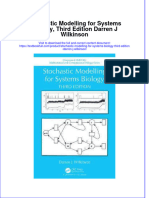 Textbook Stochastic Modelling For Systems Biology Third Edition Darren J Wilkinson Ebook All Chapter PDF