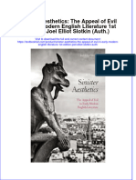 Download textbook Sinister Aesthetics The Appeal Of Evil In Early Modern English Literature 1St Edition Joel Elliot Slotkin Auth ebook all chapter pdf 