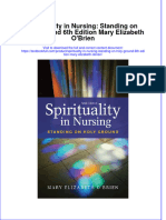 PDF Spirituality in Nursing Standing On Holy Ground 6Th Edition Mary Elizabeth Obrien Ebook Full Chapter