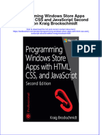 PDF Programming Windows Store Apps With HTML Css and Javascript Second Edition Kraig Brockschmidt Ebook Full Chapter
